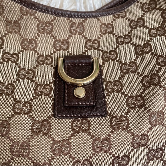 AUTHENTIC GUCCI GG Canvas Abbey D-Ring Hobo Purse - Picture 6 of 14